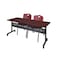 Kobe Rectangle FlipTop Table, 72" W, 29" H, Laminate Top, Mahogany MKFTM7224MH47BY - alternate 1